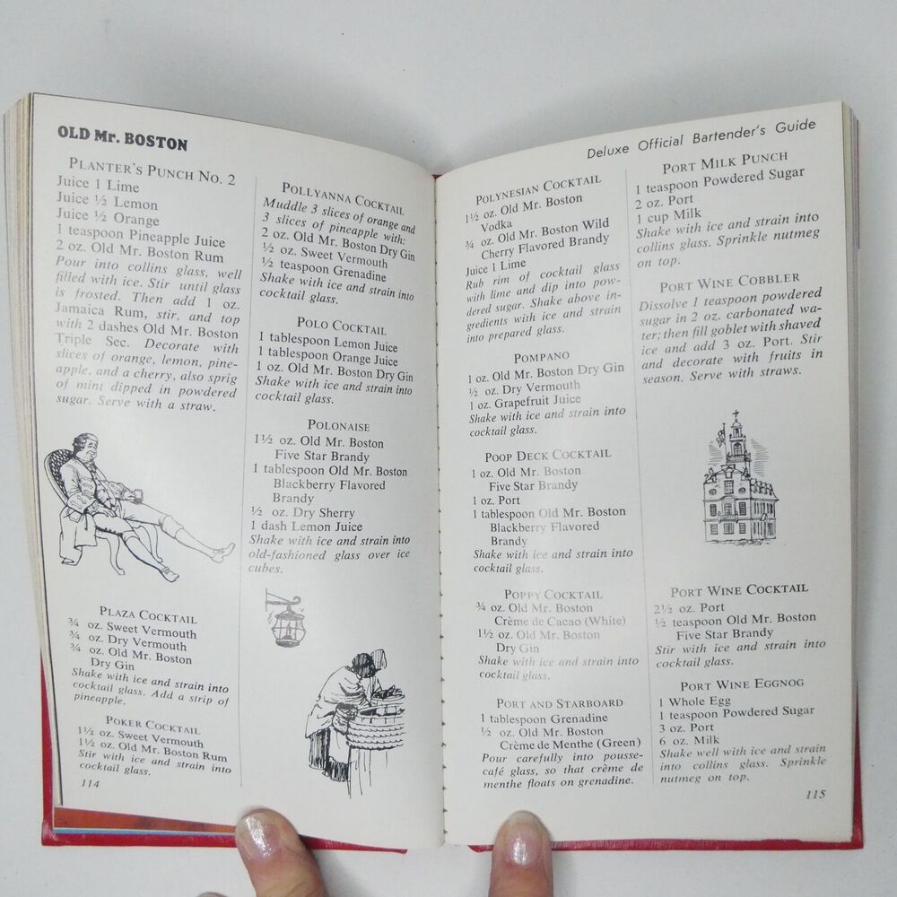 1981 Mr Boston Deluxe Official Bartenders Guide Red 61st Edition Hardcover - Picture 10 of 13